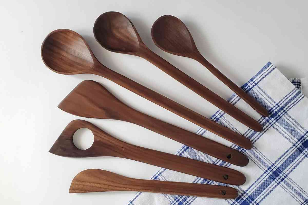 Wood Spoon and Wooden Spatula Set 6-PC Right or Left-Handed