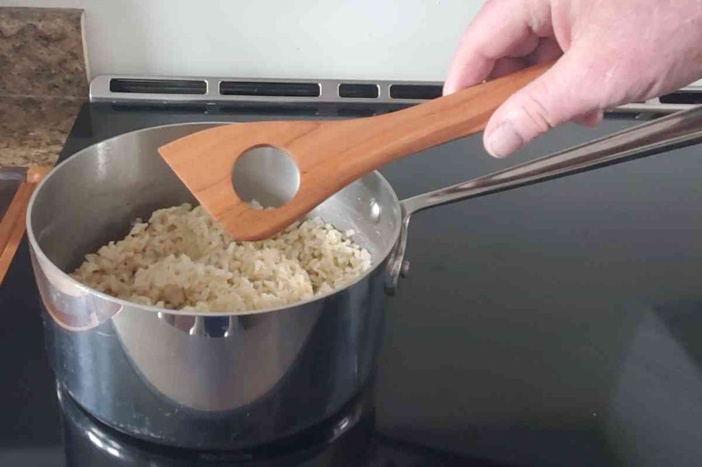 Wooden Spatula for Perfect Rice, Chunky Sauces