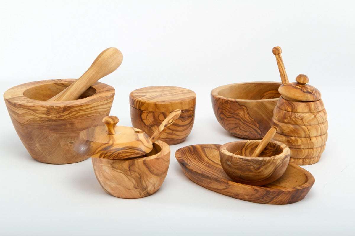 Wood Salt Box with Snap Shut Swivel Lid