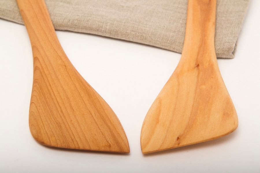Wood Spoon and Wooden Spatula Set 6-PC Right or Left-Handed